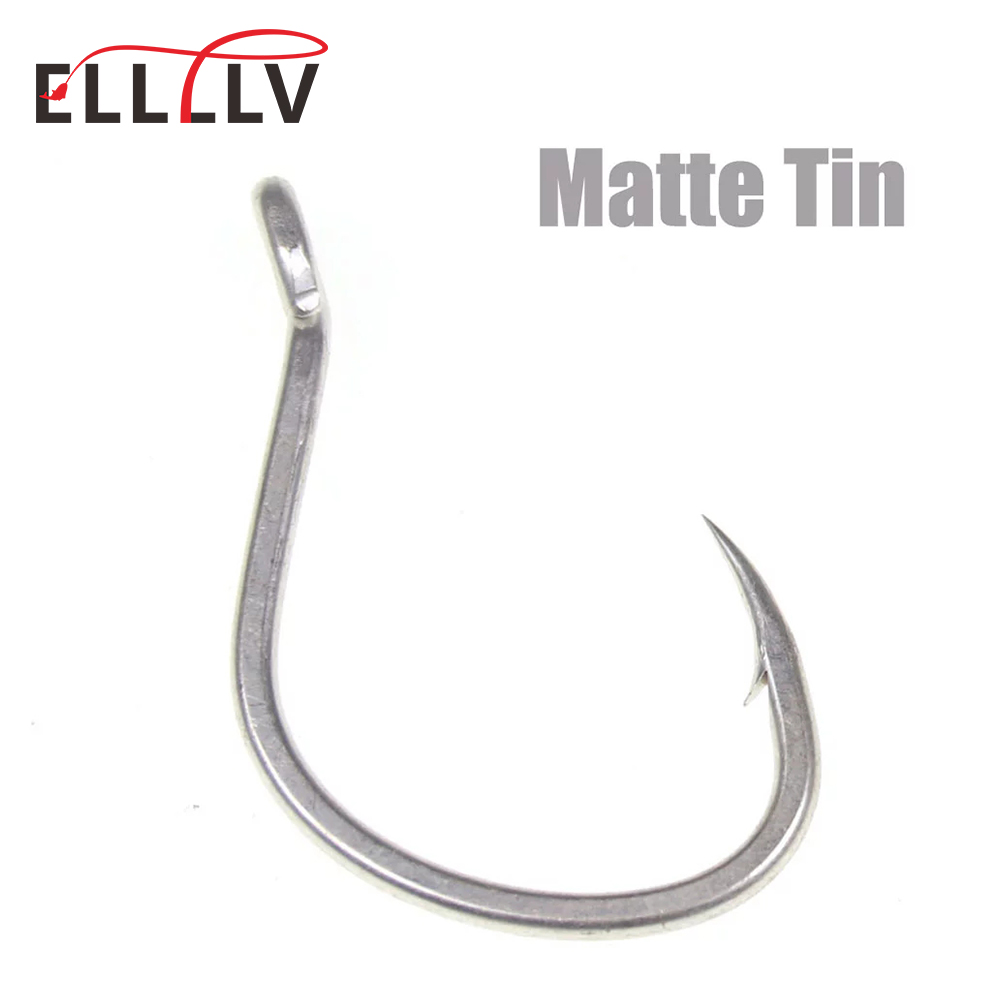 10pcs 무광택 주석 녹슬지 않는 바닷물 낚시 후크  - Fishing Hook Barbless 리뷰 및 가격