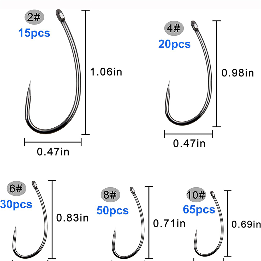 바블리스 낚시 후크 키트, 곡선 생크 플라이 타이 후크 - Fishing Hook Assortment 리뷰 및 가격