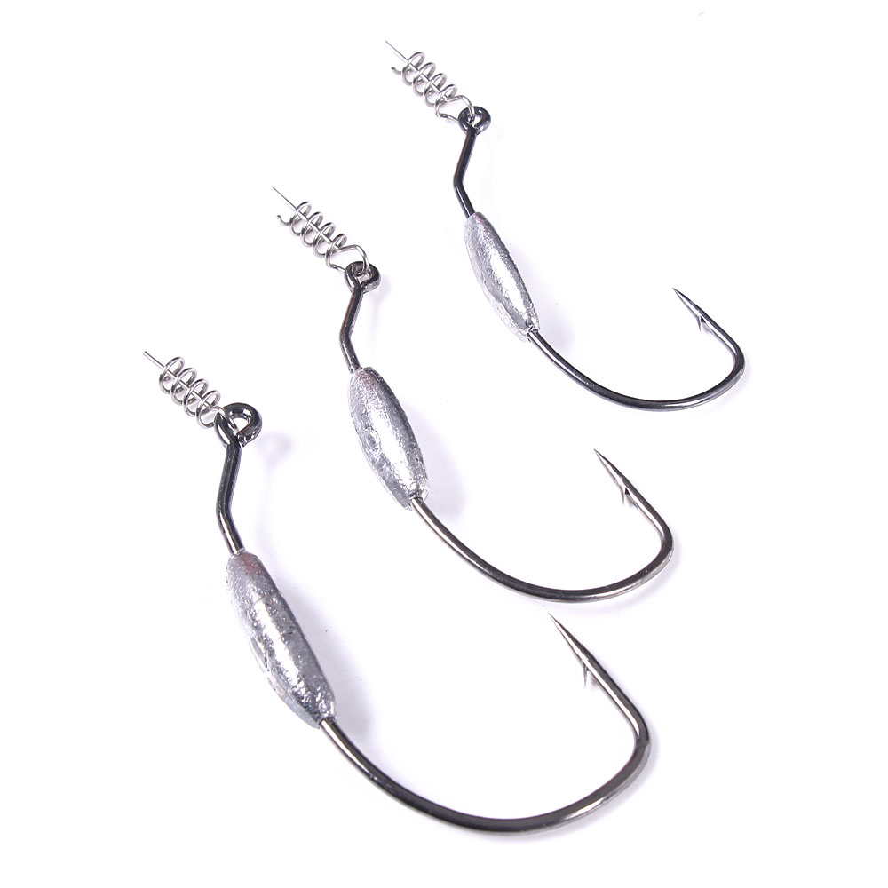 스프링 잠금 핀이 있는 안티 스내깅 웨이티드 오프셋 훅 - Fishing Hook Offset 리뷰 및 가격
