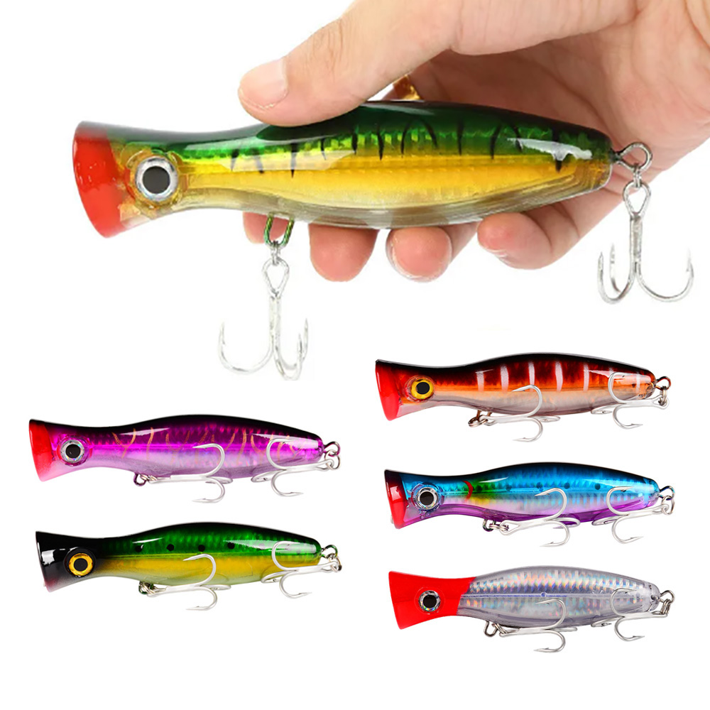 PROBEROS 1pc 13cm 43g 포퍼 낚시 미끼 - Fishing Hook Treble 리뷰 및 가격