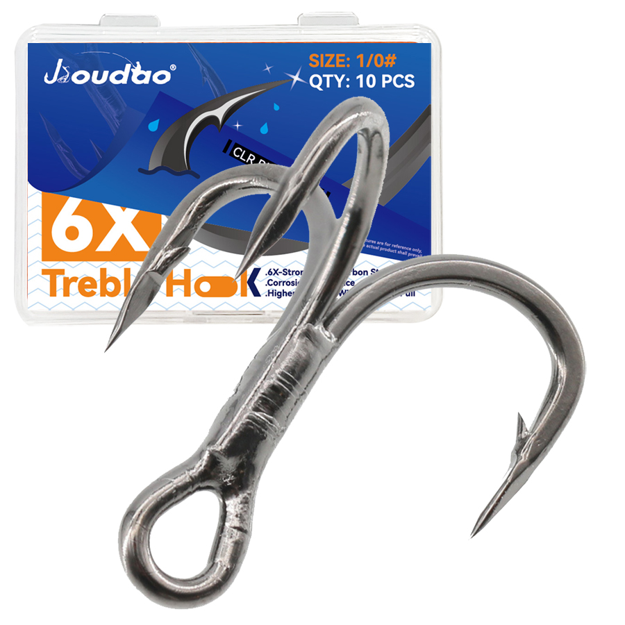 6X 낚시 트레블 훅 10개 빅 게임 낚시용 트리플 낚 - Fishing Hook Barbless 리뷰 및 가격